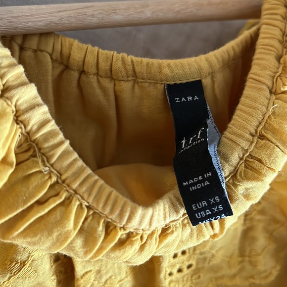 Zara Yellow Midi Dress Size XS - Picture 4 of 4